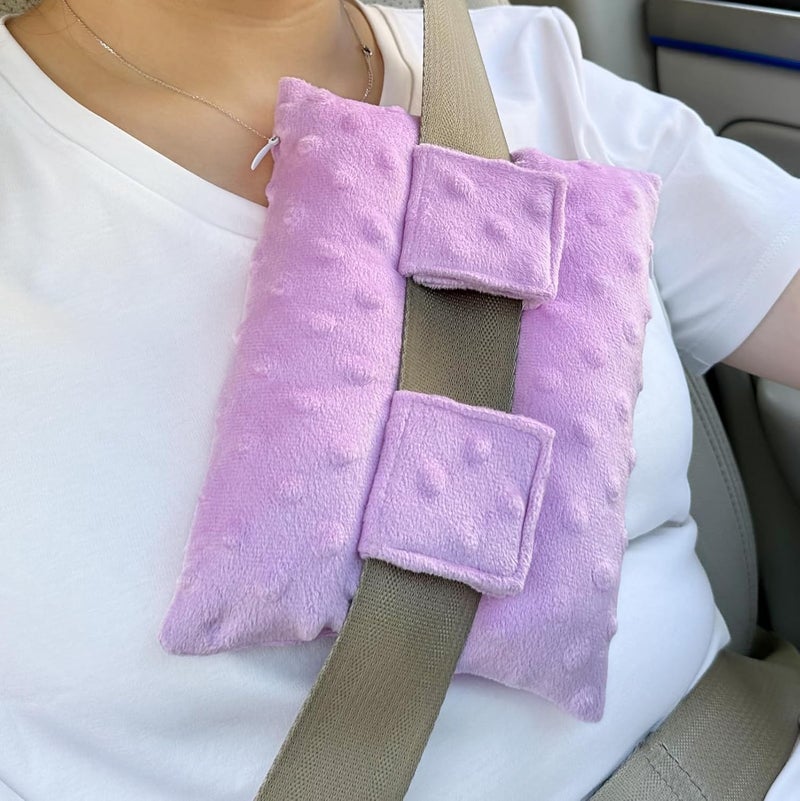 BNRendles Pacemaker Pillow Chemo Port Pillows for Mastectomy, Open Heart Surgery Recovery Gifts Breast Cancer Bypass Post Surgery Cushion, Minky Dot Lavender - Image 1